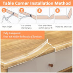 PALAY® Protector de Borde A Prueba de Bebé para Bebé de 2m, Tira Protectora de Borde Transparente, Cinta Protectora de Borde Afilado, Parachoques de Esquina para Muebles, Fundas para Riel