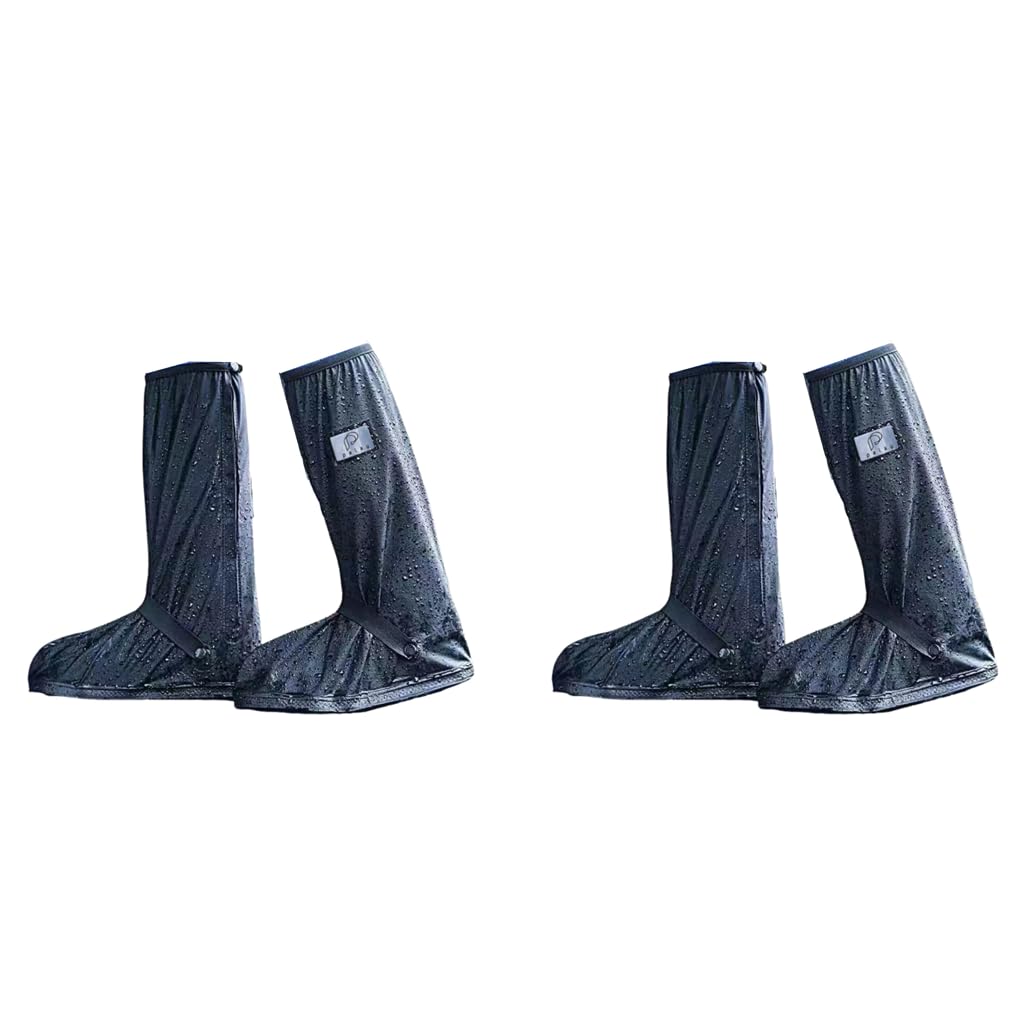 PALAY Waterproof Shoe Cover for Outdoor Activities with Anti-Skid Sole and Zip-Up Design | PVC Calf-Length Pair UK 6.5-8