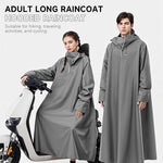 PALAY® Long Rain Coat Waterproof Raincoat for Adults Reusable Hooded Poncho with Wide Brim Lightweight Unisex for Hiking Travel Motorcycle Riding Length 128cm 3 PCS
