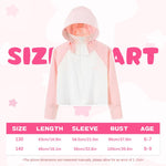 PALAY Kids Sunscreen Jacket for Outdoor Play with Zip Up Closure and Wide Brim Hat | UPF 50+ Sun Protection for Girls Aged 8-9