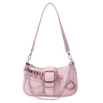 PALAY® Shoulder Bag for Women Y2K Pink Crossbody Bag Messenger Handbag for Teen Girls