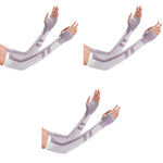 PALAY Arm Sleeves for Women UPF 50 Sun Protection featuring Thumb Hole Design | 3 PCS