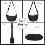 PALAY Crossbody Bag for Everyday Use with Adjustable Strap and Waterproof Nylon Style | Black