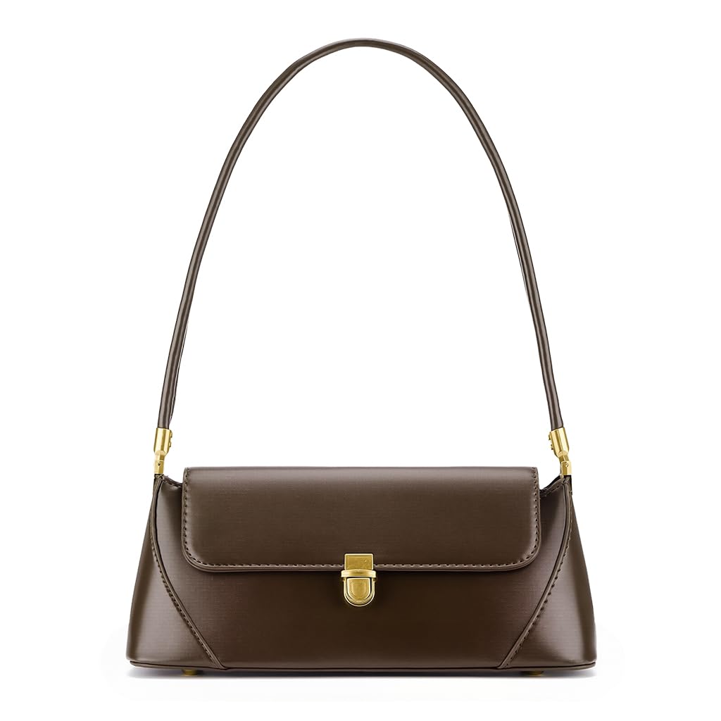 PALAY Shoulder Bag for Women with 28x9x13 cm Design featuring Metal Nubs | Vegan Leather Bronze Hobo