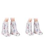 PALAY Rain Shoe Covers for Kids 3 Pairs with Elastic Collar 28cm Fit for 5–12 Years | Cartoon Style