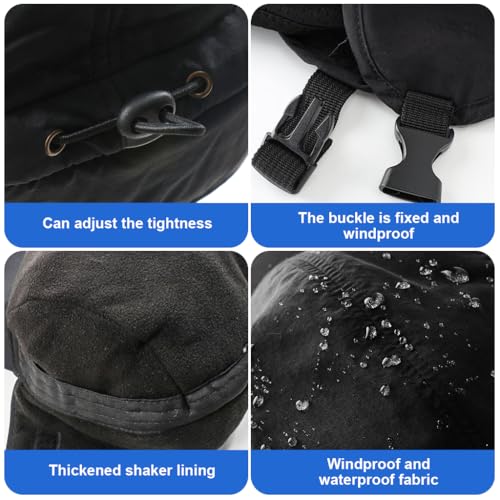 PALAY® Winter Cap for Men Outdoor Riding Cap with Earflap & Removable