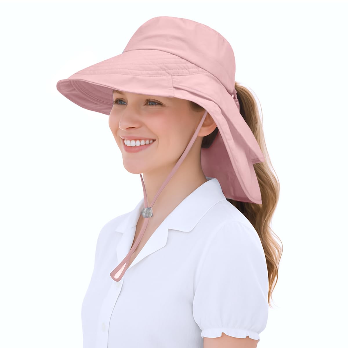 PALAY Sun Hat for Women with Wide Brim and Neck Flap featuring UPF 50+ Protection | Grey