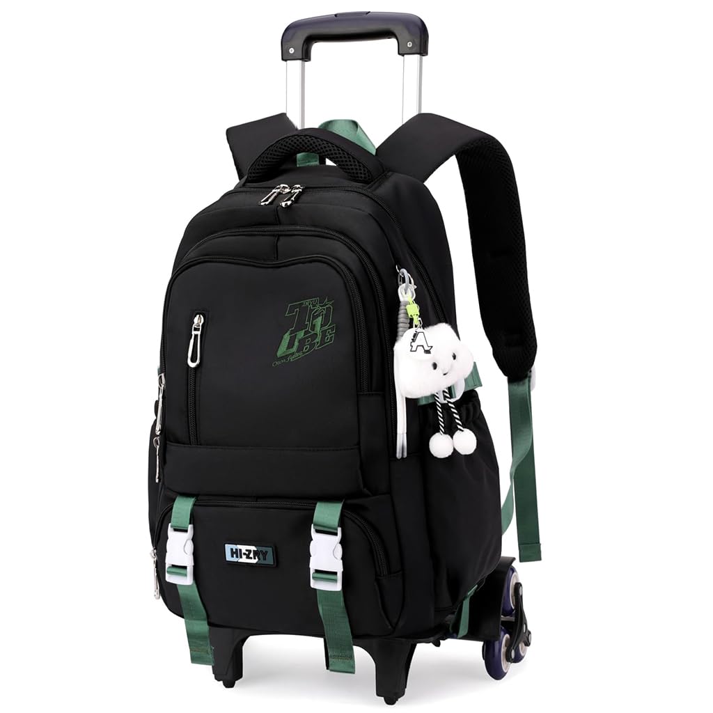 PALAY School Bag Trolley Rolling Backpack for Kids featuring 6 Wheels and Detachable Stand | Ideal for Elementary and Middle School