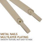 PALAY Purse Bag Handles for Shoulder and Crossbody Bags with Snap Button Closure | 23.6 in Adjustable PU Straps in Black & Beige