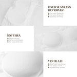 PALAY Women's Seamless Tank Top with Built in Bra featuring Cotton Spaghetti Straps in White