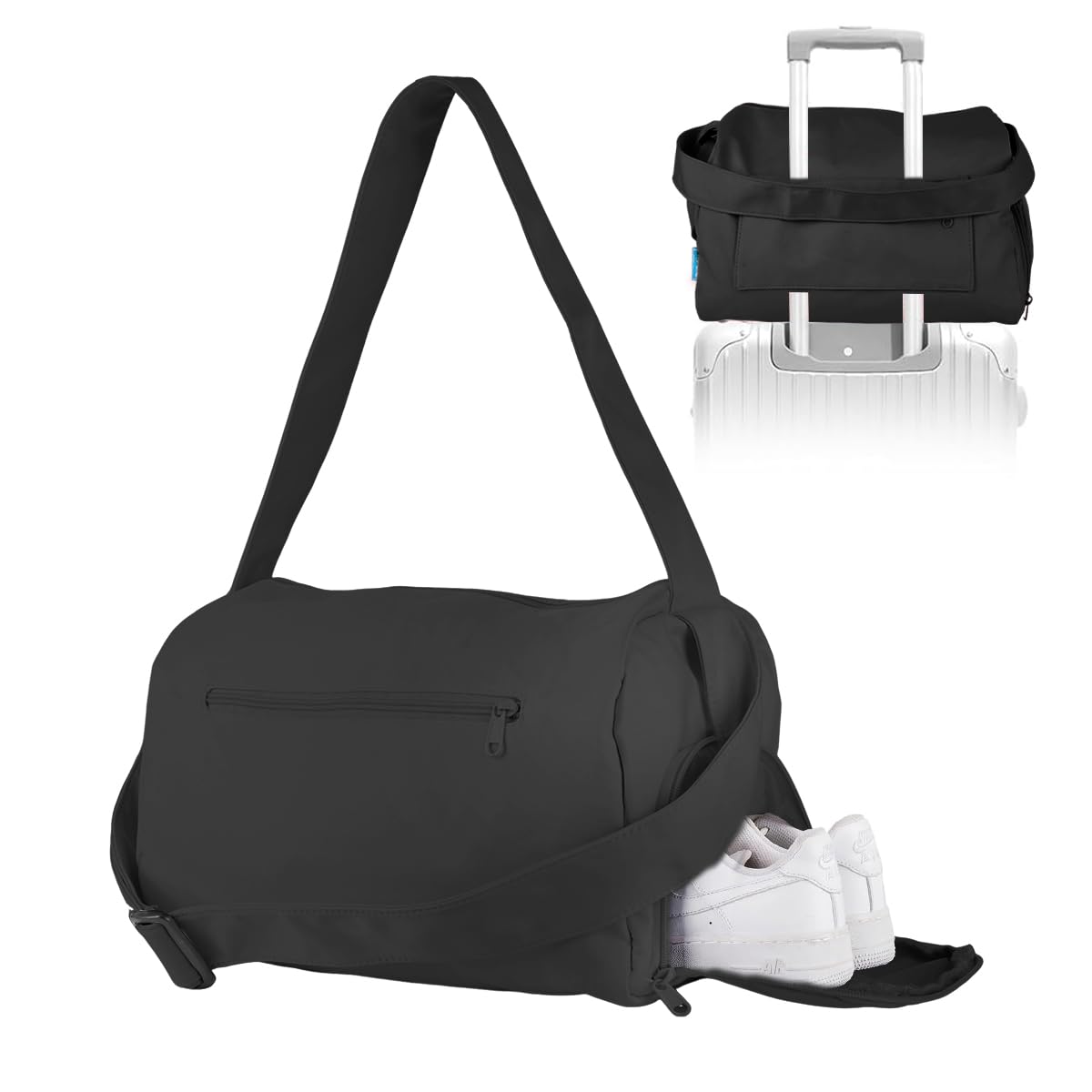 PALAY Gym Bag for Workout and Travel with Zippered Shoe Compartment and Polyester Fabric