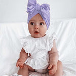 PALAY® 9PCS Baby Cap for 3-6 Months, Soft Baby Turban Cap for Baby Girl Boy, Stretchy Big Bow Baby Caps for Born 0-3 Months, Breathable Lovely Newborns Infant Hat Shower Gifts