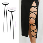 PALAY Leg Wraps for Women featuring Stretchy Non Slip Ribbons in Black | Stylish Pair