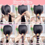 PALAY® 15PCS Wire Hair Bands for Girls Kids Braided Spiral Ties Cute Cartoon Ponytail Maker Elastic Braids Accessories