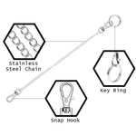 PALAY Pants Chains Set for Women with Lobster Buckles and 3Pcs 44cm Stainless Steel Layers