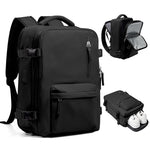 PALAY® Travel Backpack with Seperate Shoe Storage 14'' Laptop Backpack Full Open Zipper Bakcpack with Multi Compartments, Breathable Back Support & Shoulder Straps Fashion Outdoor Waterproof Backpack
