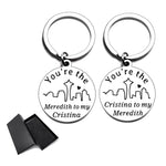 PALAY Key Chains for Bikes and Best Friends featuring Stainless Steel 2pcs Set | Gift for Grey’s Anatomy Fans