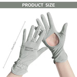 PALAY® Grey Hand Gloves for Sun Protection Gloves for Women Bike Riding, UV Protection Ice Cool Gloves, UPF 50+ Summer Gloves for Bike, Driving - Elastic Cuff & Breathable Palm Design