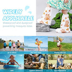 PALAY® Rain Shoe Covers for Kids 3 Pairs Slip-On with Elastic Collar Knee-Length Fashion Cartoon Wear-Resistant for 5-12 Years Old 3PCS