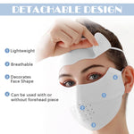 PALAY Ice Silk Face Mask for Sun Protection with Removable Forehead Piece Grey 2 PCS