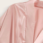 PALAY Panty Set for Women featuring 4pcs Silk Robe with Black Lace Bra and Matching Panties