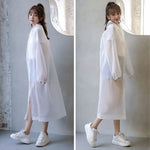 PALAY Rain Coat for Outdoor Use with Snap Button Closure and Drawstring Hood | 6PCS EVA Waterproof Free Size Black