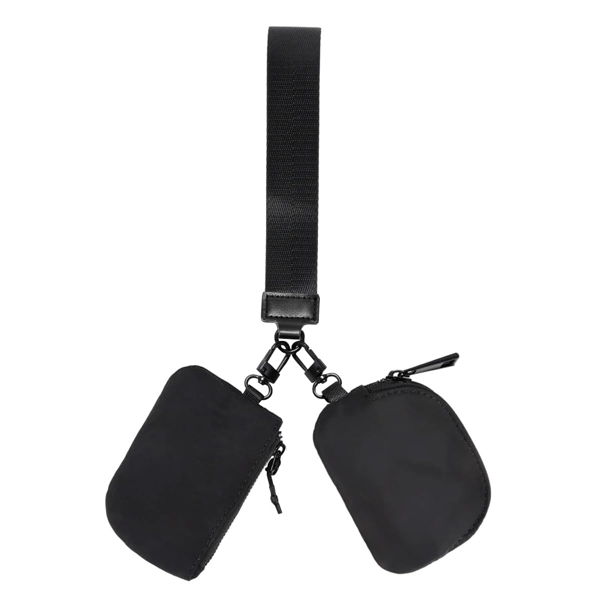 PALAY Small Zipper Pouches for Daily Use with Dual Detachable Design Waterproof Nylon | Wristlet Coin and Earphone Organizer for Women