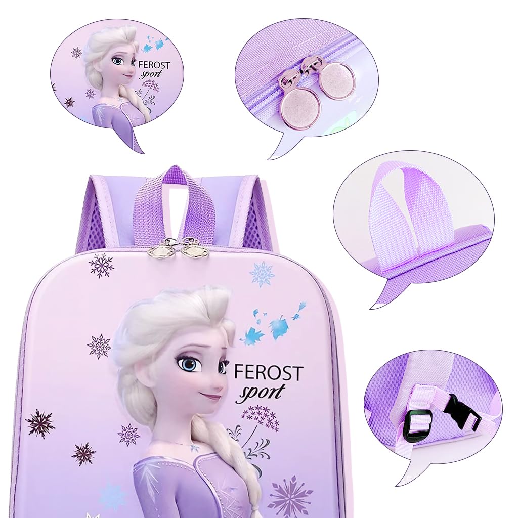 PALAY Kindergarten Backpack for Girls featuring Elsa Design with 26x32 cm Waterproof Build | Ideal Preschool Gift for Ages 2–5