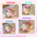 PALAY Bracelets for Girls 8Pcs Set with Elastic Beaded Design & Acrylic Material | Ideal Gift