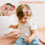 PALAY Bow Hair Bands for Babies with Soft Stretchy Nylon Design | 10pcs Cute Headbands