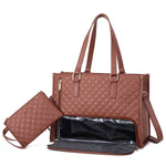 PALAY Tote Bag for Women with Insulated Lunch Compartment and Detachable Strap | Travel and Office Use