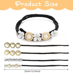 PALAY Hair Bun Maker for Elegant Hairstyles with Hidden Wire and Pearl Closure | 4pcs Set