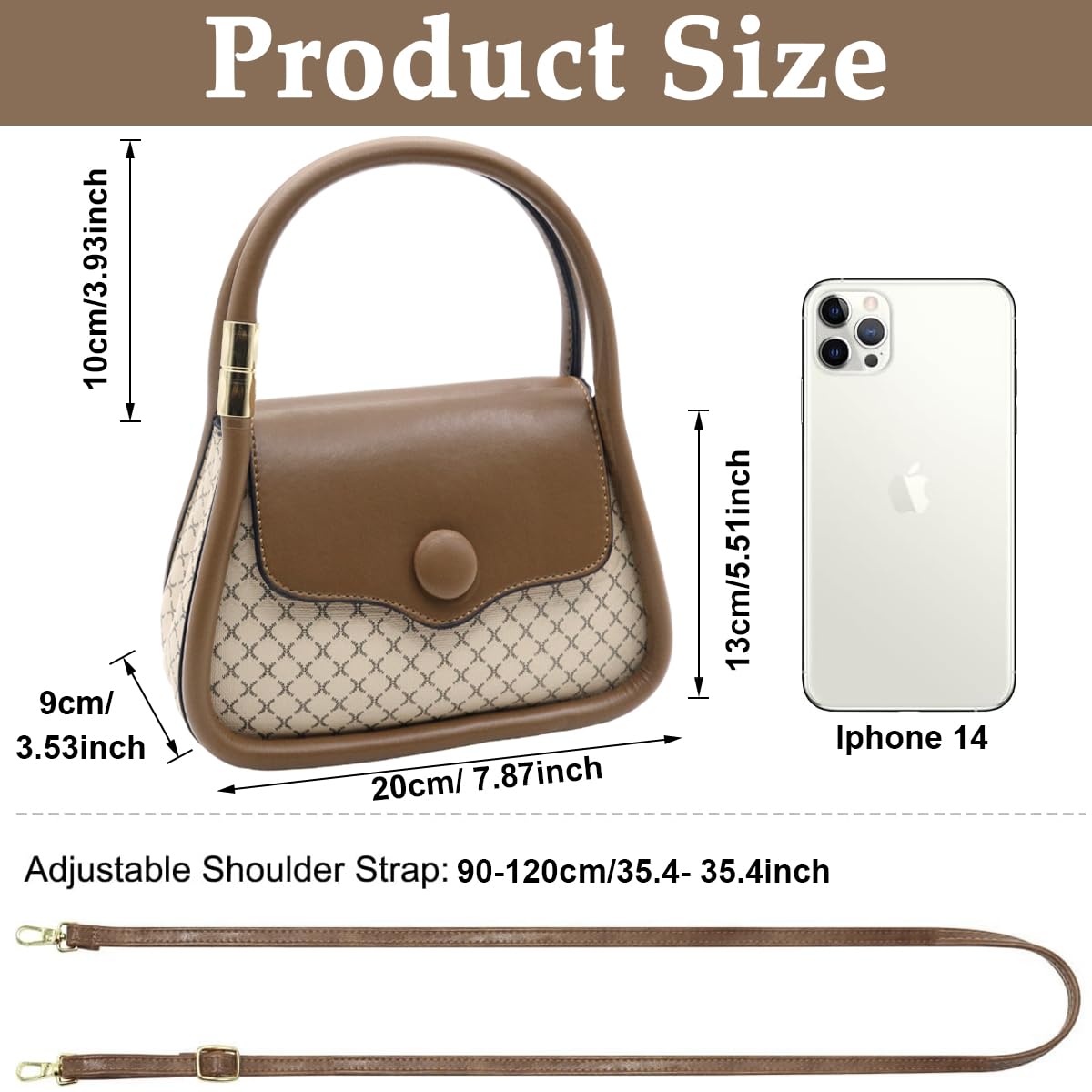 PALAY® Fashion Women Handbag Crossbody Bag PU Print Small Sling Bag Bag with Adjustable Shoulder Belt Christmas Gift