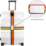 PALAY Luggage Straps Set for Suitcases featuring Quick Release Buckle and Adjustable 2m Length | 2 Pack Black Polypropylene Belts