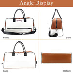 PALAY Duffle Bag for Travel with Dual Zipper Design and 45x20x25 cm Capacity | PU Leather Waterproof Shoulder Bag for Women