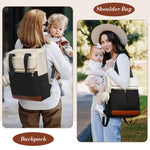 PALAY Diaper Bag Backpack for Travel with Changing Pad and Multi Pockets | Black Large Capacity