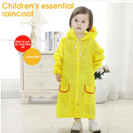 PALAY Umbrella Raincoat Set for Kids with Adjustable Hood and Pockets | Pink Unicorn 3–7 Years