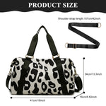 PALAY Travel Bag for Weekend and Gym Use with Detachable Strap and Waterproof Oxford Cloth | 46x28x17cm Cow Print Duffel