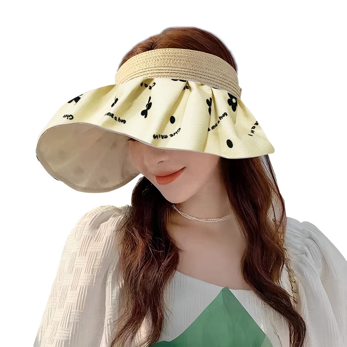 PALAY Sun Hat for Women with 5.12 in Wide Brim featuring Open Crown Straw Headband | UV Protection