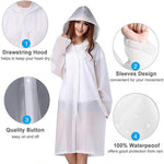 PALAY Rain Ponchos for Camping and Hiking featuring Snap Button Closure with Hood | 2Pcs Reusable EVA Design for Men and Women 56.2 in Length
