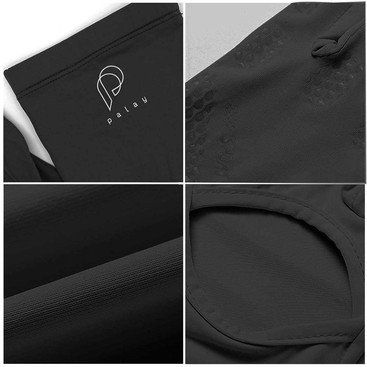 PALAY UV Protection Arm Sleeves for Driving and Cycling with Non Slip Palm & Touch Screen | 22.2 in Long Nylon Ice Silk Design for Women