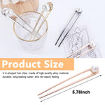 PALAY Pearl Hair Stick for Buns with 5.8 in U Shaped Metal Pins | Elegant Gift for Women
