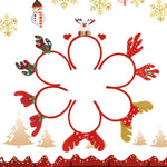 PALAY Christmas Hair Bands for Kids featuring Soft Non Slip Fit | 10 Pcs Festive Headbands