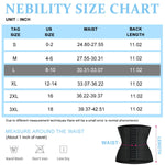 PALAY Waist Trainer for Women with 3 Section Adjustable Buckle 76–82 cm Black Shapewear
