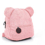 PALAY® Girls Backpack Cute Pink Bear Plush Backpack Kawaii Casual Bag for Girls Travel Backpack Day Pack Birthday Christmas Gift for Girls, 28x27x13cm
