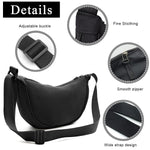 PALAY Crossbody Bag for Everyday Use with Adjustable Strap and Waterproof Nylon Style | Black