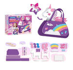 PALAY® 2 in 1 DIY Unicorn Sling Bag for Girls Craft Kit for Girls 6+, Fashion Cute DIY Hand Bag for Girls Shoulder Stylish Latest Gifts Kids 6+ Purse Cross Body Woman, Making Kit with Accessories