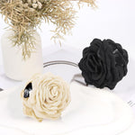 PALAY Rose Hair Claw Clips for Women featuring 4PCS 3.5 in Blooming Flower Design | Black and White