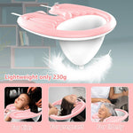 PALAY Inflatable Hair Washing Basin for Bedridden and Elderly with Drain Pipe and Adjustable Buckle