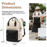 PALAY Laptop Backpack for Travel and School with USB Charging Port and Oxford Cloth | 15.6 Inch Women’s Fashion Contrast Design